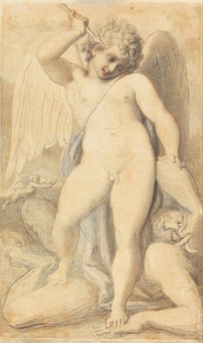 Cupido dominando a un sátiro de Richard Cosway